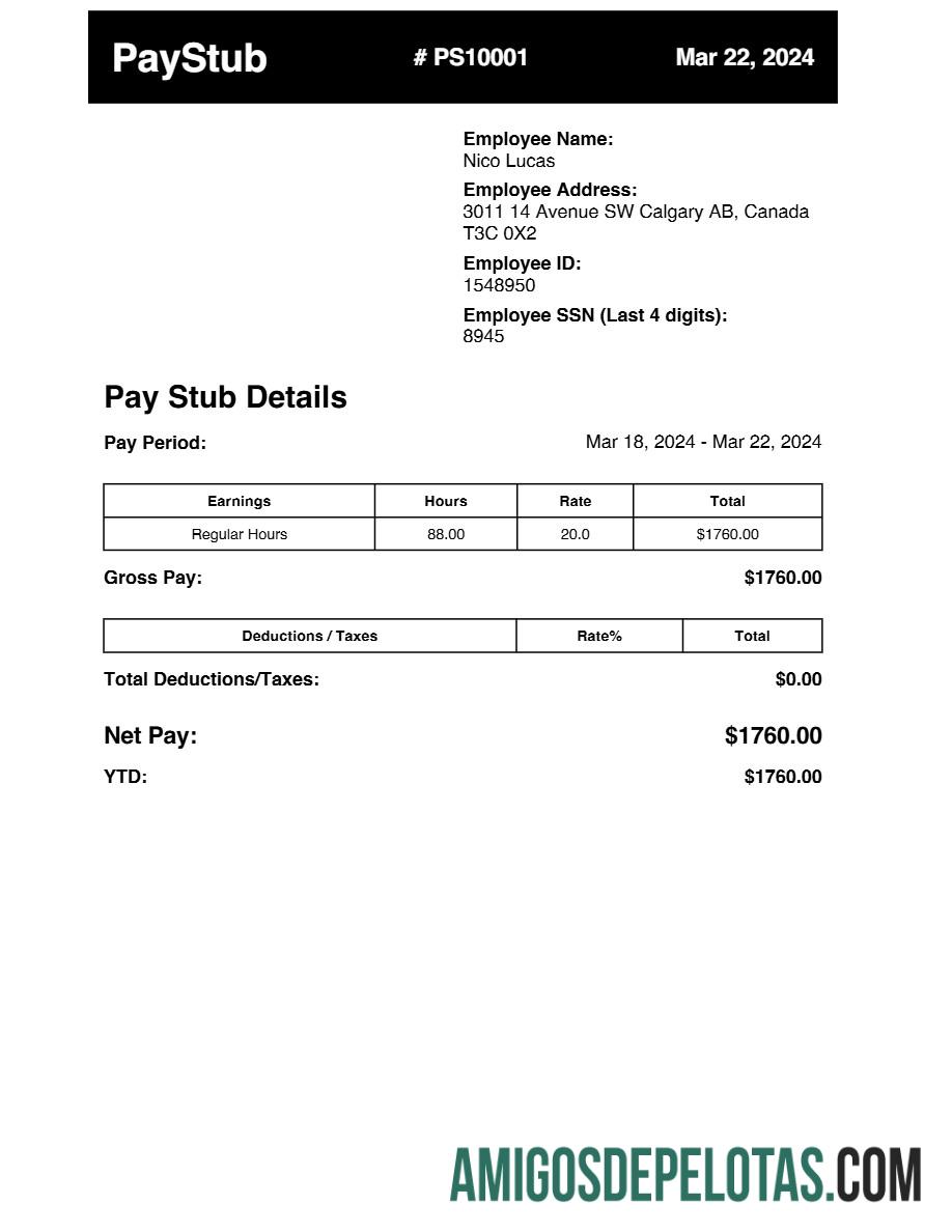 Realista Modelo de recibo de pagamento de ganhos em formatos Word e PDF.pdf, 1